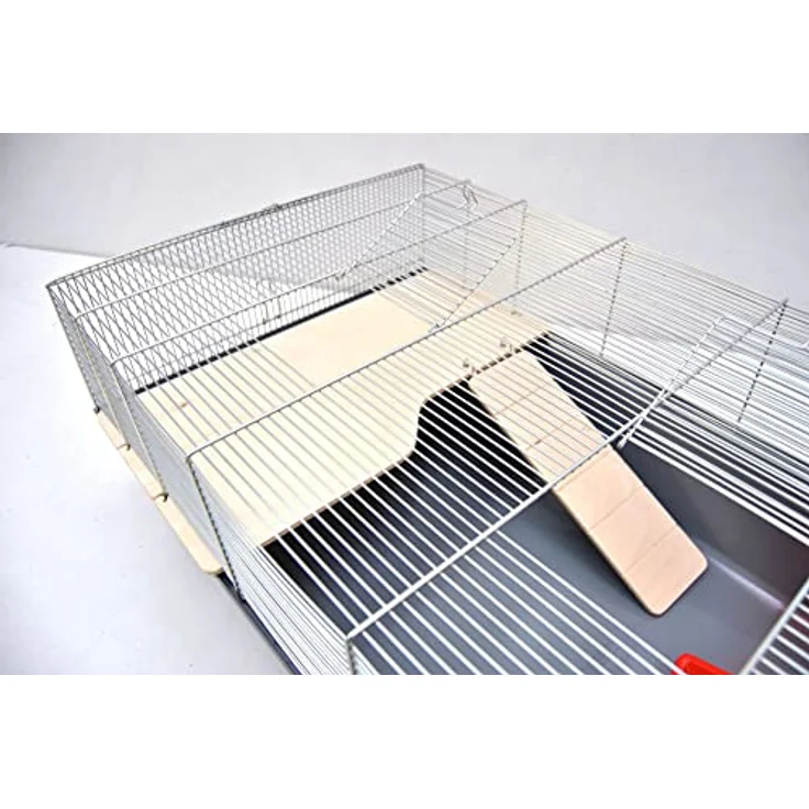 Ollesch Mäusekäfig Hamsterkäfig Nagerkäfig 78x47x30cm grau mit Zubehör – Bild 4