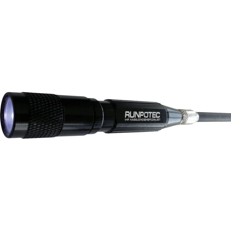 Runpotec LED-Stableuchte Micro 20059, Taschenlampe aus Aluminium, 130 Lumen, schwarz, stoßfest, 8000 mm