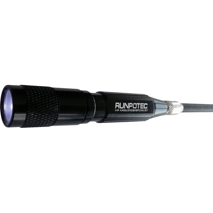 Runpotec LED-Stableuchte Micro 20059, Taschenlampe aus Aluminium, 130 Lumen, schwarz, stoßfest, 8000 mm