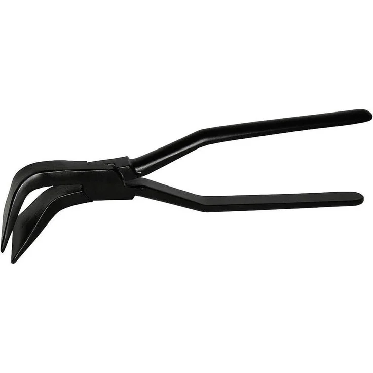 Erdi Falzzange 45° gebogen D341-80, 320 mm, Qualitätsstahl mit schwarzer Pulverbeschichtung, ergonomisch, 60 mm Maultiefe