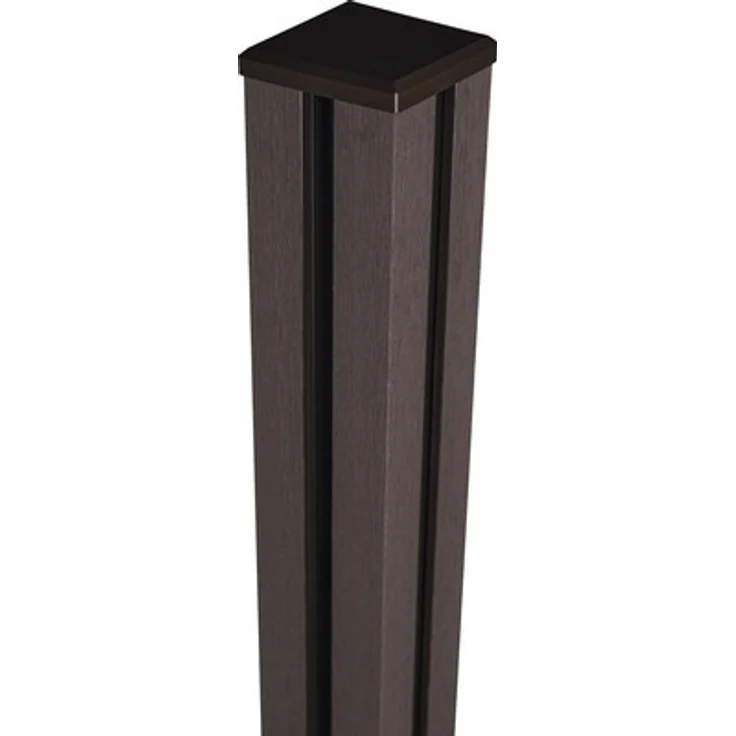 GROEN & JANSSEN Torpfosten GroJa Solid BPC, stahlverstärkt zum Einbetonieren, 10 x 10 x 240 cm, terra
