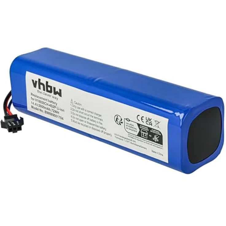 vhbw Akku kompatibel mit Lydsto S1, S1 Pro, R1 Pro, Coredy, G2, L900, R1 Saugroboter, 5000 mAh, 14,4 V, Li-Ion, hohe Kapazität, kurzschlussgeschützt – Bild 9