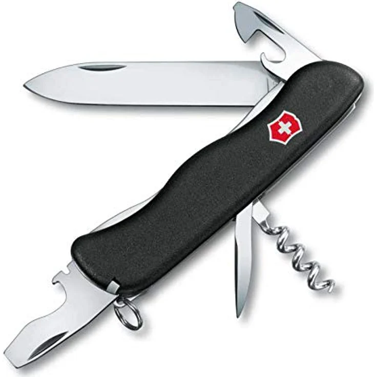 Victorinox, Taschenmesser, Picknicker, 111 mm, schwarz (11 Funktionen, Klinge, Dosenöffner, Schraubendreher 3 mm, Korkenzieher), Feststellklinge – Bild 2