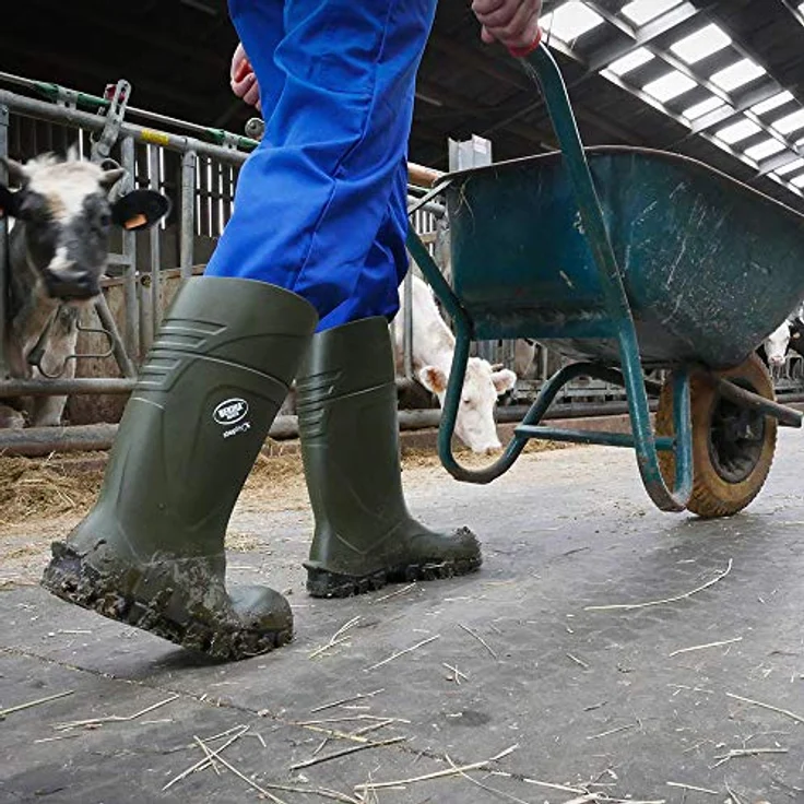 Kerbl StepliteX S5 Sicherheitsstiefel, federleicht, thermo-isolierend, grün, Größe 45 – Bild 2