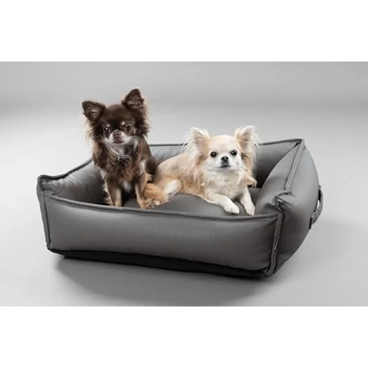 Flamingo Korb Leder - Stil und Komfort - Odet Rechteck - Dunkelgrau 65x50x20cm – Bild 4