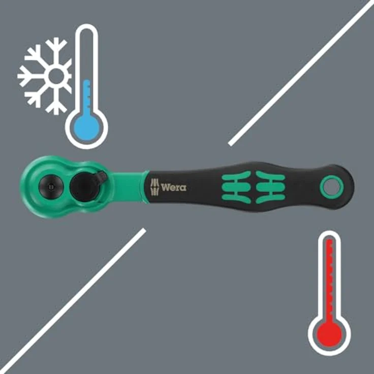 Wera 8100 SA 14 Zyklop Comfort Knarrensatz, 28-teiliges Bit- und Steckschlüsselset mit schlanker Knarrenform und textilem Aufbewahrungsbehälter – Bild 6