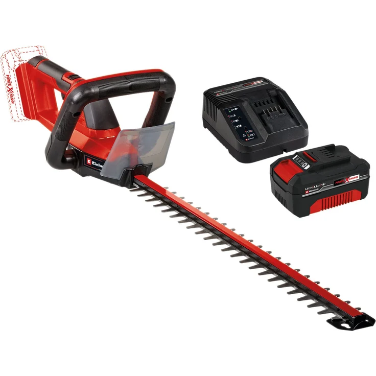 Einhell Akku-Heckenschere GC-CH 18/50 Li Kit (1x), Klein und handlich, lasergeschnittene Stahlmesser, 18V, grün – Bild 1