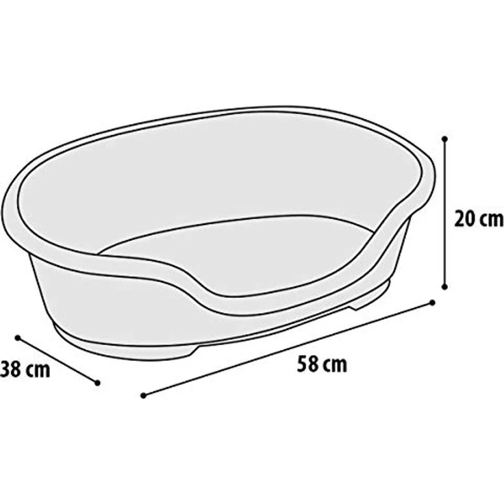 Karlie Hundekorb Domus Kunststoff dunkelgrau, Schlafkorb mit Anti-Rutsch-Boden – Bild 2