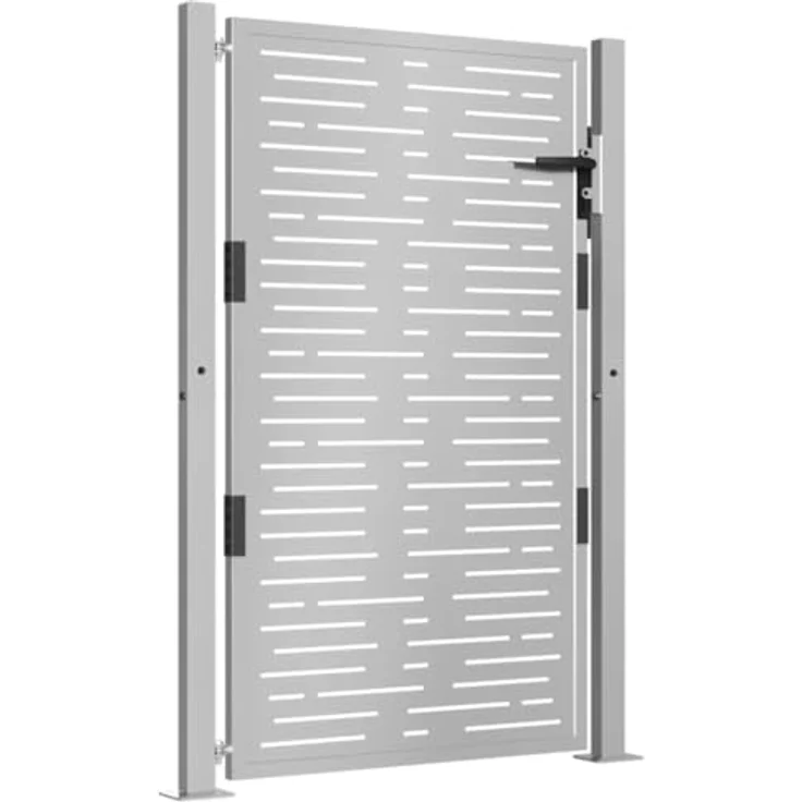 vidaXL Gartentor aus Cortenstahl, Rostig, abschließbar - 105 x 130 cm – Bild 4