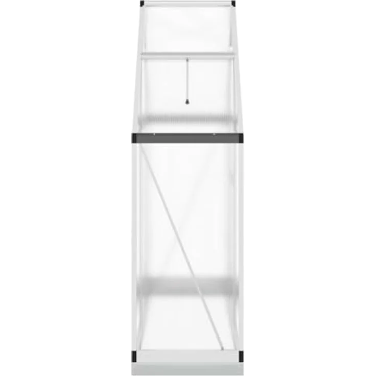 vidaXL Gewächshaus mit Fundamentrahmen Silbern 169x58x202cm Aluminium, UV-beständige Platten, Wetterbeständiger Rahmen – Bild 4