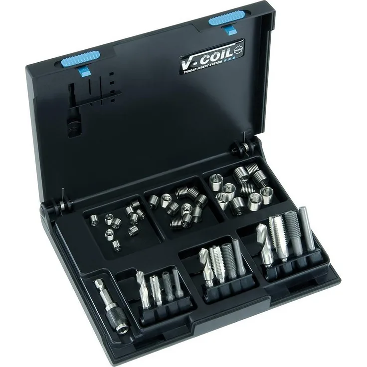 ELC Mehrzweckbohrer Gewinde-Reparatur-Set RAPID M6-M10 V-COIL, Gewindeeinsatz-Standard, rostfreier Stahl
