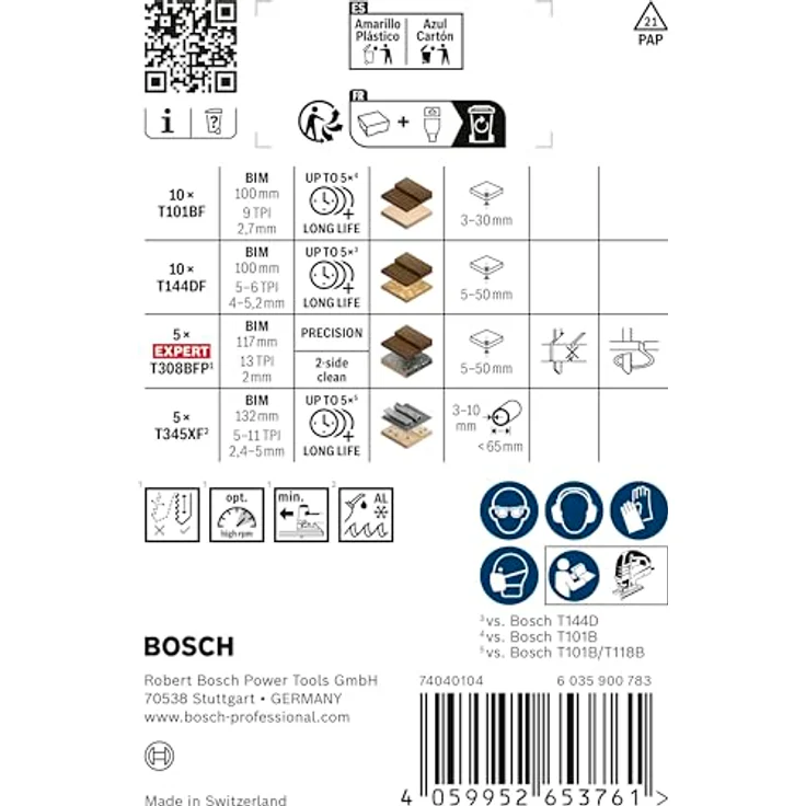 Bosch Professional PRO Wood and Metal Säbelsägeblatt-Set, 30-teilig, hohe Lebensdauer für präzise Schnitte in Holz und Metall – Bild 3