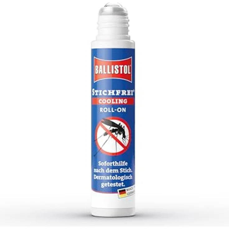 Ballistol Stichfrei Cooling Roll-On 10ml, Insektenstichheiler mit natürlicher Pflege und sofortiger Kühlung für empfindliche Haut – Bild 1
