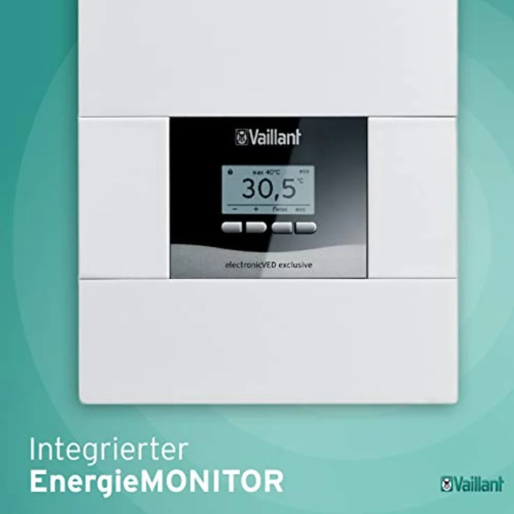 Vaillant VED exclusive 24/8, elektronischer Durchlauferhitzer mit 24kW, gradgenauer Temperatureinstellung und Grafikdisplay, druckfest, 400V – Bild 5
