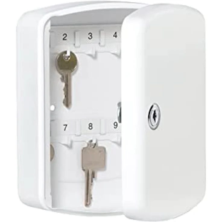 BURG-WÄCHTER Schlüsselbox abschließbar mit Schlüssel, 15 Haken, Stahlblech, KB 15 W, Weiß – Bild 3