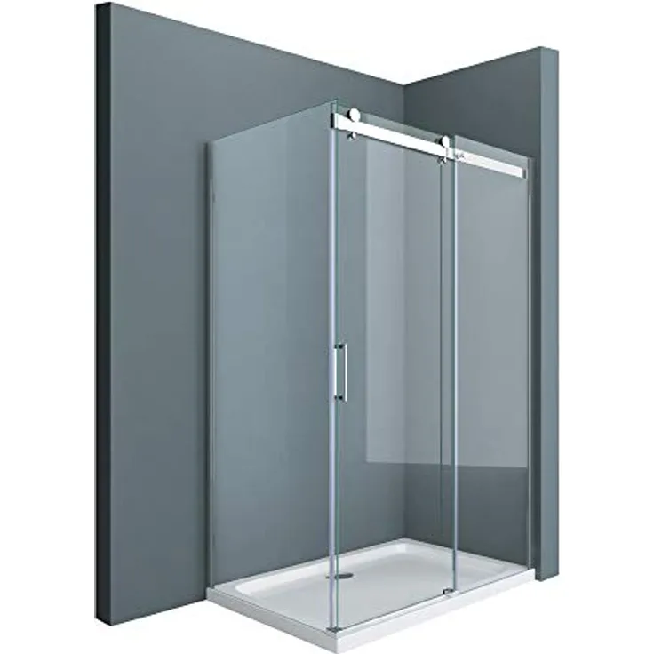 Sogood Duschkabine Ravenna17 70x100x195cm Duschabtrennung mit Schiebetür ESG-Sicherheitsglas Klarglas inkl. beidseitiger Easy-Clean-Beschichtung