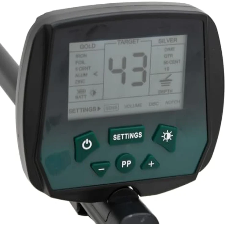 vidaXL Metalldetektor 24 cm Suchtiefe mit LCD-Display, Schwarz – Bild 6