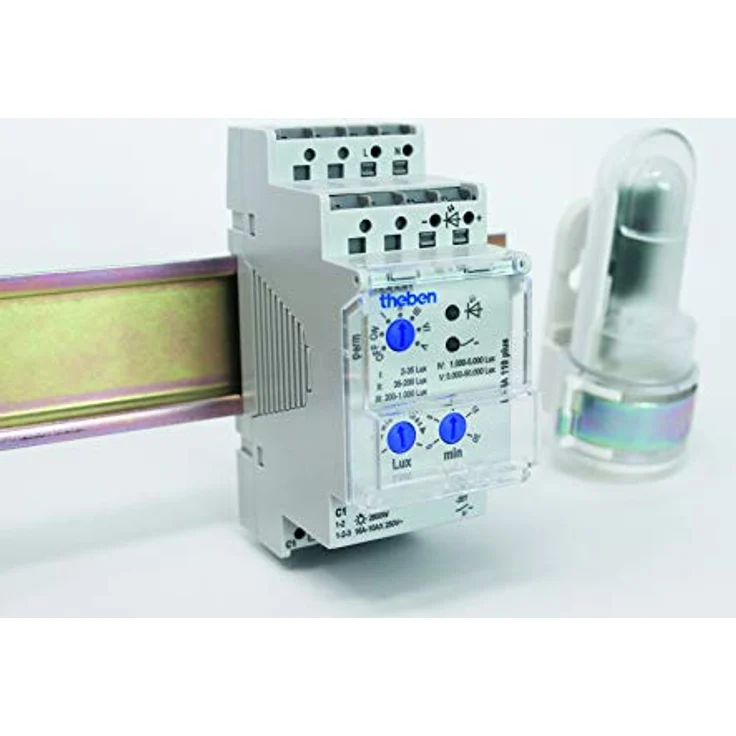 Theben LUNA 110 plus AL, Analog-Dämmerungsschalter mit externem Lichtsensor und einstellbarer Ein- und Ausschaltverzögerung, 600 Watt max. – Bild 2