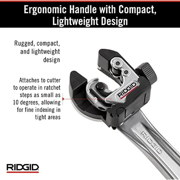 RIDGID 32573 Modell 118 2-in-1 Mini-Rohrabchneider mit AUTOFEED und Ratschengriff für beengte Arbeitsbereiche, Rohrabschneider von 6 mm bis 28 mm – Bild 5