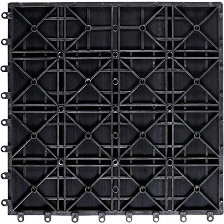 Casaria WPC Fliesen 55x Mosaik Anthrazit Holzfliesen 30x30cm – Bild 10