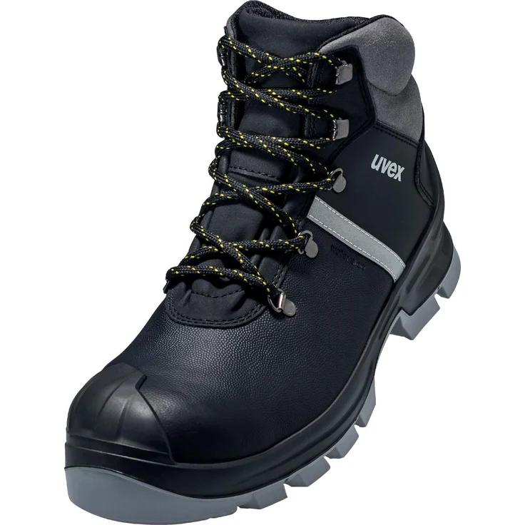 Uvex Safety 6510139 Sicherheitsstiefel S3, wasserabweisend, metallfreier Zehenschutz, Größe 39, Schwarz/Grau