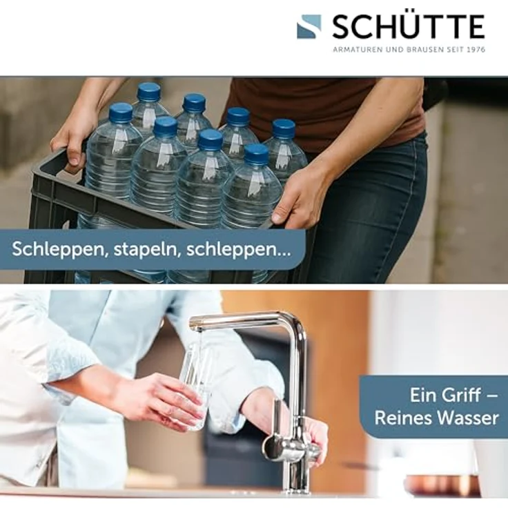 Schütte AQUASTAR PRO Spültischarmatur mit Filtersystem für Trinkwasser, Cold-Start-Funktion, 360° schwenkbarer Auslauf – Bild 5