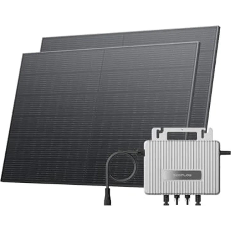 EcoFlow ECOFLOW STREAM Balkonkraftwerk Basic Kit, 800 W Mikro-Wechselrichter, 2 × 400 W PV Solarpanels, 0% MwSt.