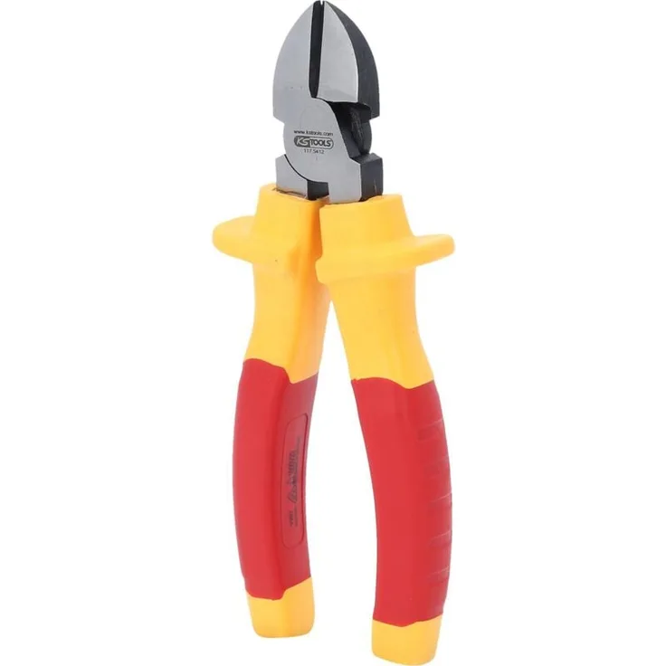 KSTOOLS VDE Diagonal-Seitenschneider 160mm, induktiv gehärtete Präzisionsschneiden, 2-Komponentengriff, matt verchromt, für Draht Ø 1.6mm, isoliert bis 1000 Volt
