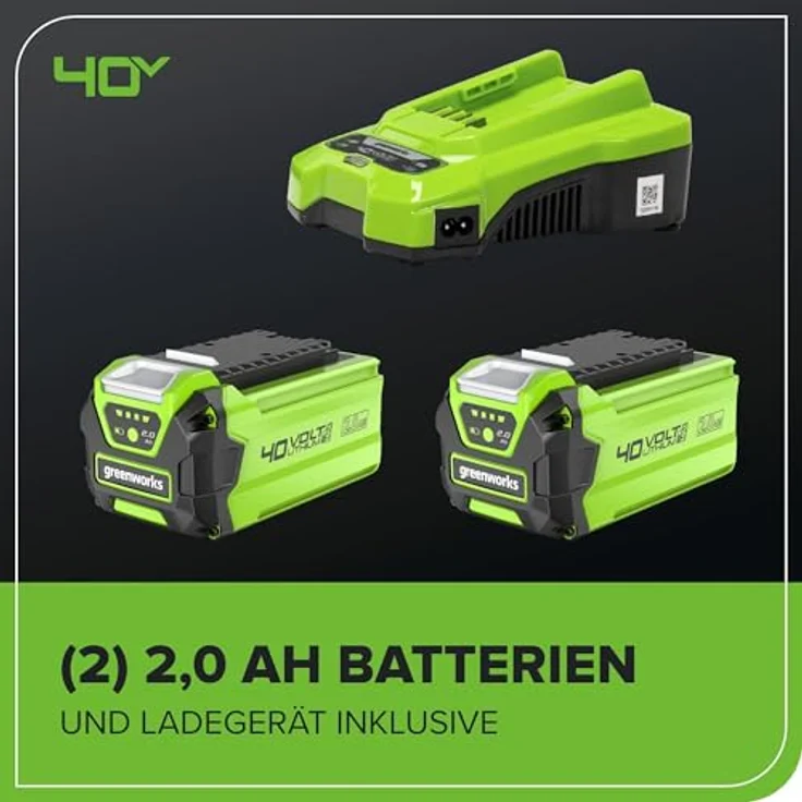 Greenworks Akku-Kettensäge GD40CS15K2x Li-Ion 40V 12 m s Kettengeschwindigkeit 35cm Schwertlänge 180 – Bild 10