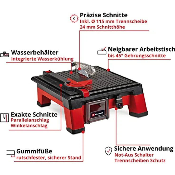 Einhell PXC 18 V Akku-Fliesenschneidmaschine TE-TC 18/115 Li Power X-Change | Solo-Gerät – Bild 3