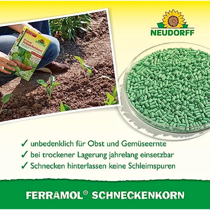 Neudorff Ferramol Schneckenkorn 2 kg gegen Nacktschnecken Eisenverbindung als Wirkstoff – Bild 4