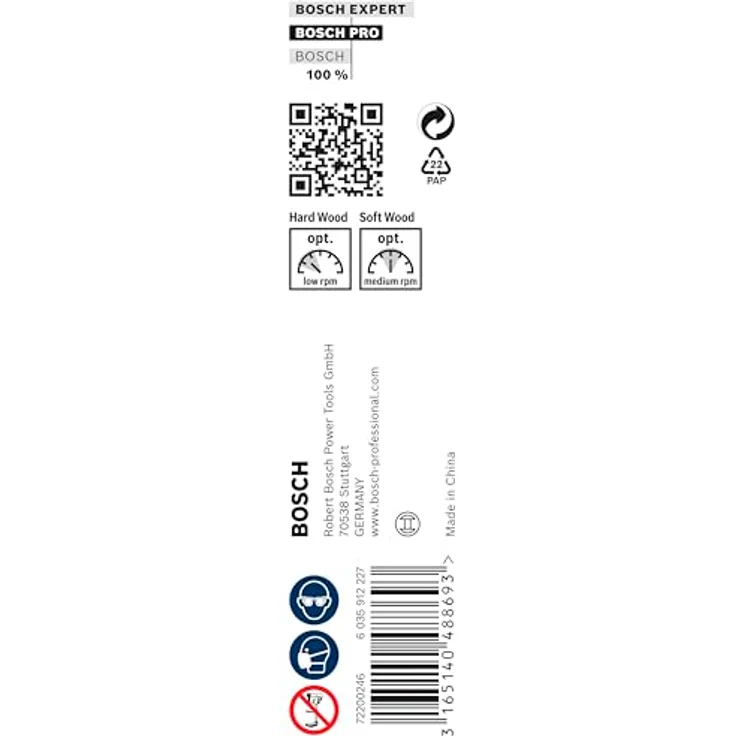 BOSCH Pro Wood Holzschlangenbohrer, 12 x 95 x 160 mm, für Weich- und Hartholz, Schlüsselweite 6,35 mm – Bild 4