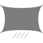 AMANKA 90% UV Schutz: Sonnensegel 3x5m Rechteckig - Wasserdurchlässig & Atmungsaktiv - Sonnenschutz Pool Rechteckig Sonnensegel Trampolin Whirlpool Sonnendach Sonnensegel Pergola Sonnenschutz Carport