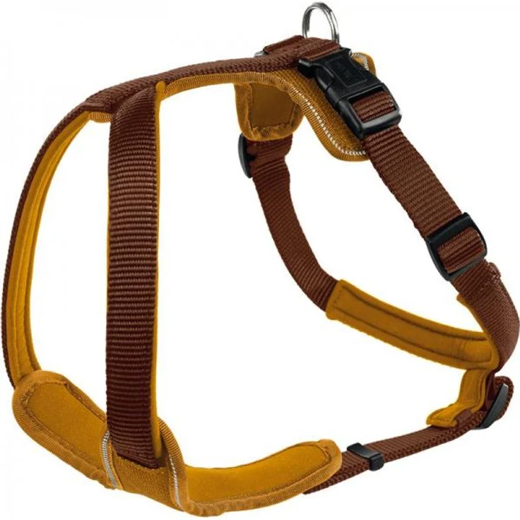 Hunter Hunde-Geschirr Neopren braun-karamell L