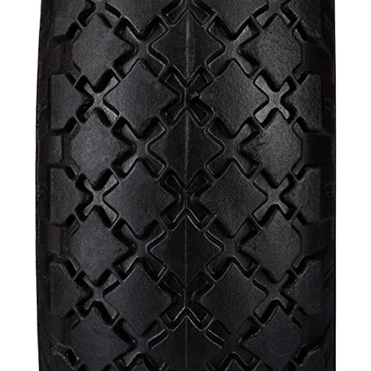 Sackkarrenrad 2er Set, pannensichere 3.00-4'' Vollgummireifen, 25mm Achse, bis 80 kg, 260x85 mm, schwarz-rot – Bild 9
