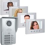Elro Video-Türsprechanlage DV4000-4, 4 Monitore, Full HD, weiß