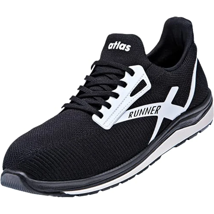 Atlas Schuhe Atlas Runner 25 DEEP BLACK, Sicherheitsschuh mit LIGHT KNIT Obermaterial und RUN-3 Sohlenkomplex, schwarz – Bild 1
