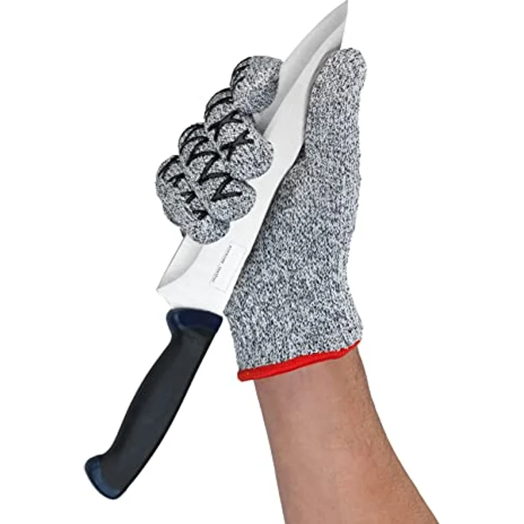 Maximex Grillhandschuhe 2in1, Hitze- & Schneideschutz für Damen, schwarz (Set, 2-tlg) – Bild 5