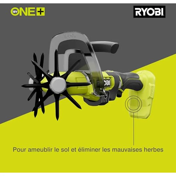 Ryobi Akku-Vertikutierer ONE+ Akku-Kompakt-Kultivator RY18HCA-0, 18Volt ...