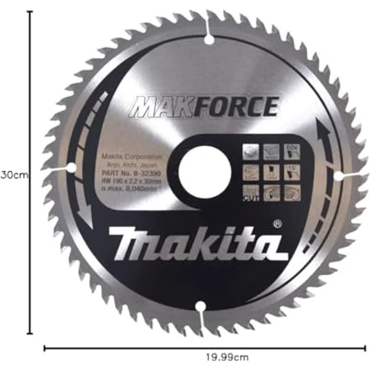 Makita MakForce Saegeblatt, 190 x 30 mm, 60Z, B-32390 – Bild 3