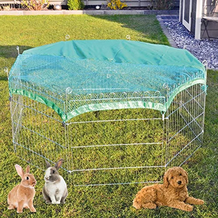 zooprinz premium XXL Freilaufgehege, mit Schutznetz und optionalem Bodenschutz, ideal für Kleintiere und Hunde/Welpen, winterfest, für drinnen und draußen