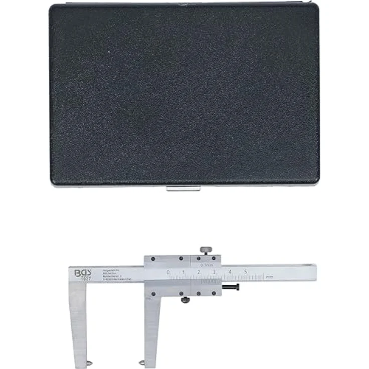BGS TECHNIC Bremsscheiben-Messschieber, Edelstahl, Messbereich 60 mm, in Kunststoffkassette – Bild 6