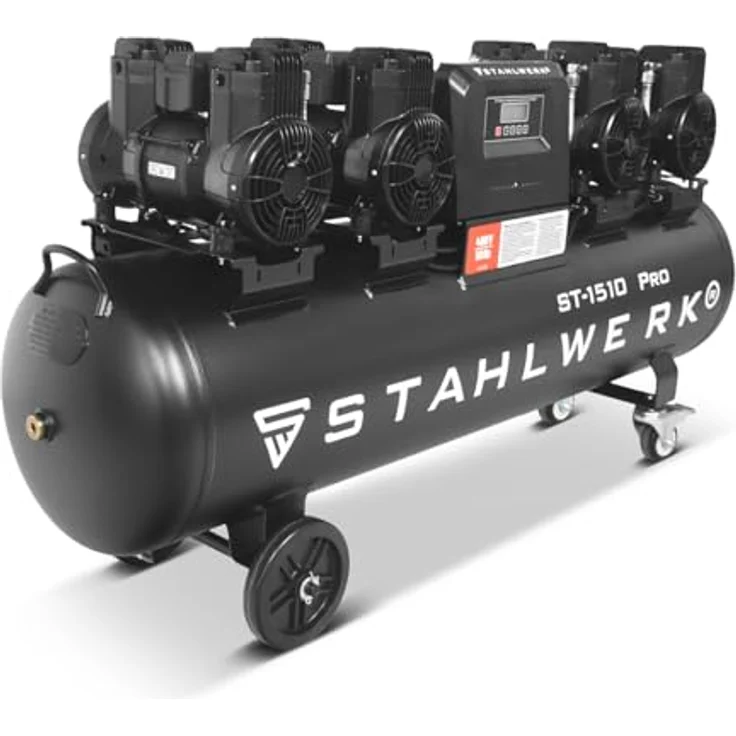 STAHLWERK ST-1510 Pro, Druckluftkompressor mit 10 bar, 150 L Kesselvolumen, 7,89 PS, 1000 l/min, ölfrei, leise mit 72 dB – Bild 10