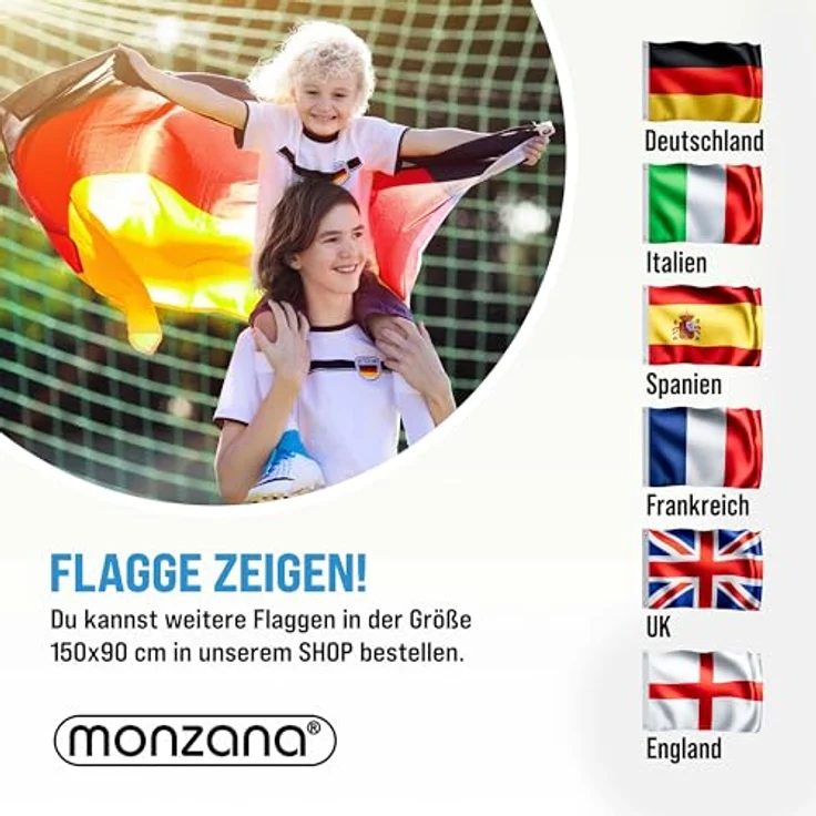 monzana Aluminium Fahnenmast 6,50m, Teleskop mit Seilzug und Flagge 150x90cm, wetterfest, inkl. Bodenhülse und Schutzkappe – Bild 7