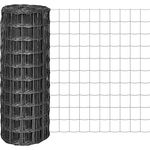 vidaXL Eurozaun Stahl 10 x 1 m Grau