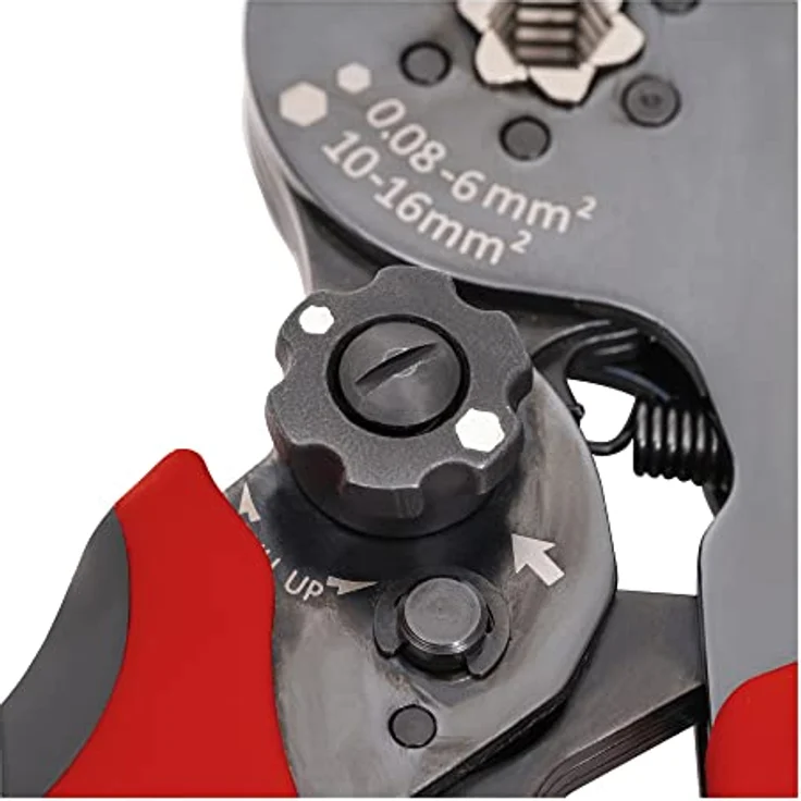 STIER Crimpzange für Aderendhülsen Sechskant-Pressung 16 mm², Quetschzange, Presszange, Aderendhülsenzange Sechskant, ergonomisch geformter Griff – Bild 3