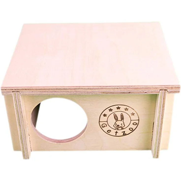 Getzoo Dsungi Stecksystem aus Birkenholz, abnehmbares Dach als zweite Ebene, 1-Kammerhaus, Maße: 15x12x8 cm – Bild 2