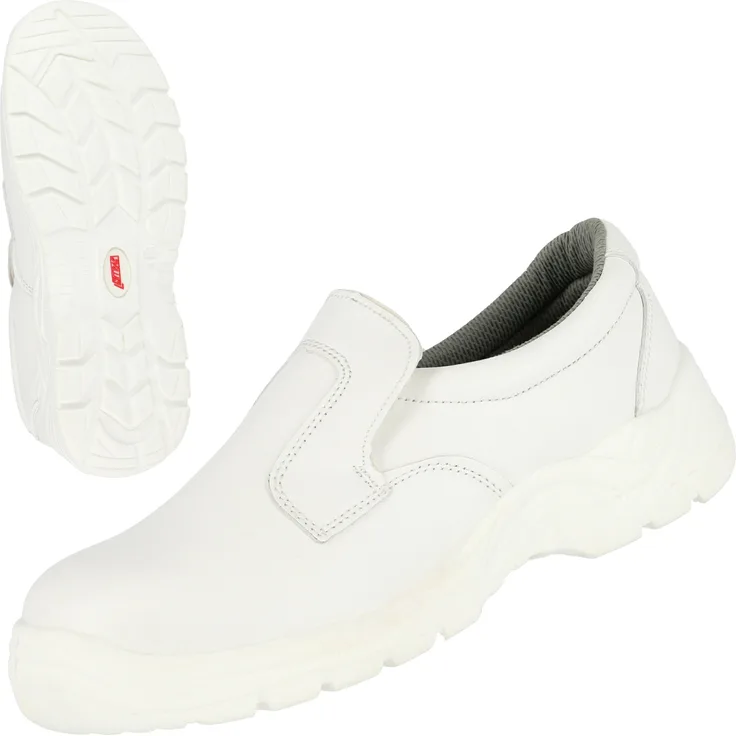 NITRAS Sicherheitsschuhe Slipper 7250 CLEAN STEP S2 Gr. 48, rutschfest, kälteisolierend, kraftstoffbeständig, Stahlkappe, lederfrei
