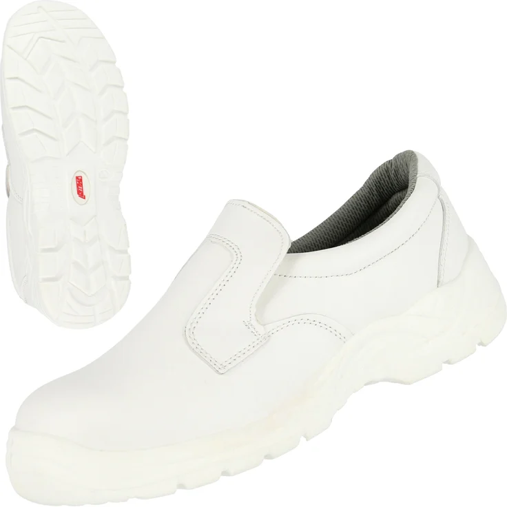NITRAS Sicherheitsschuhe Slipper 7250 CLEAN STEP S2 Gr. 48, rutschfest, kälteisolierend, kraftstoffbeständig, Stahlkappe, lederfrei