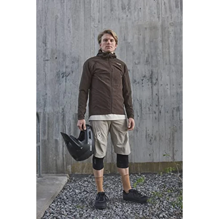 Poc Guardian Air Jacket, Unisex Velojacke mit 4-Wege-Stretch, wind- und wasserabweisend, helmoptimierte Kapuze, braun, Größe M – Bild 3